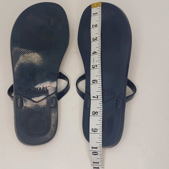 Michael by Michael Kors Blue Jelly Flip Flops Women's Size 8 - Picture 7 of 11